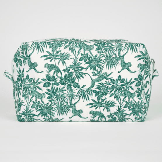Trousse de toilette rectangle jungle vintage