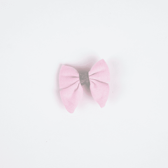 Barrette Mini Noeud Papillon oxford rose