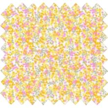 Tissu coton au mètre mimosa jaune rose