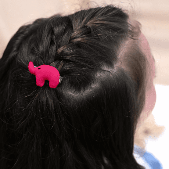 Barrette Eléphanteau fuchsia