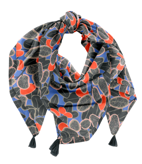 Foulard pompon kumquat party