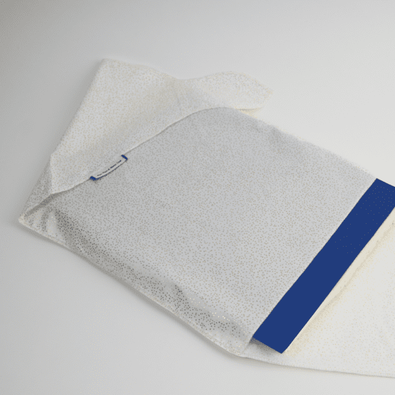 Fupochiki XL (29  x 34 cm)  blanc pailleté