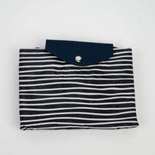 Sac cabas moyen rayé ivoire marine