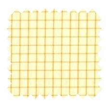 Tissu coton au mètre ex2527 carreaux bicolores jaune