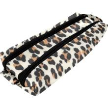 Trousse double compartiment leopard