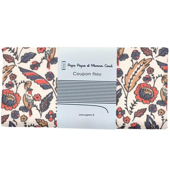 Coupon tissu 50 cm plumes d'été