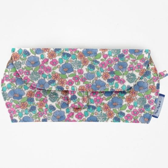 Etui à lunettes pastel fleuri