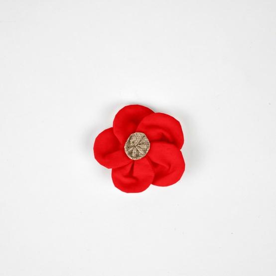 Mini Barrette Pétales de Fleur rouge