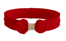 Bandeau jersey bébé noeud rouge