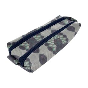 Trousse double compartiment lotus vert