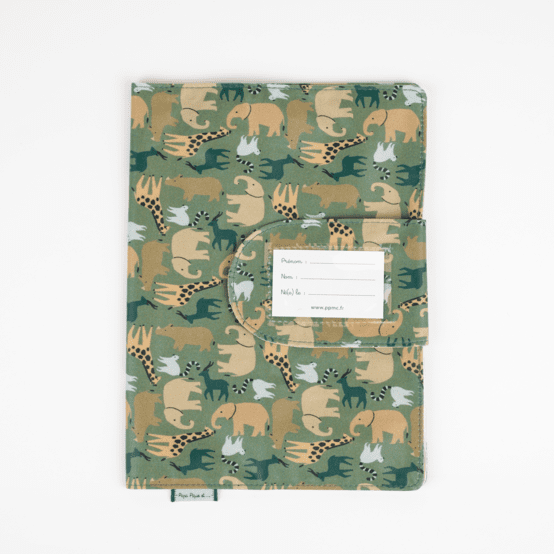 Protège carnet de santé safari kaki