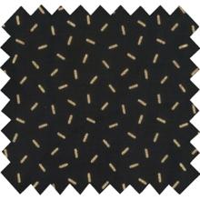 Tissu voile  paille dorée noir