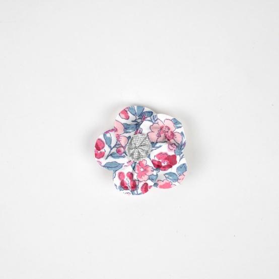 Mini Barrette Pétales de Fleur rose grenadine