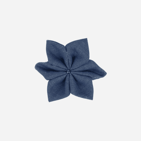 Barrette fleur étoile jean fin