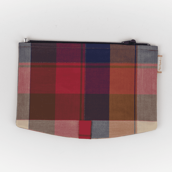 Rabat sac compagnon tartan lurex rubis
