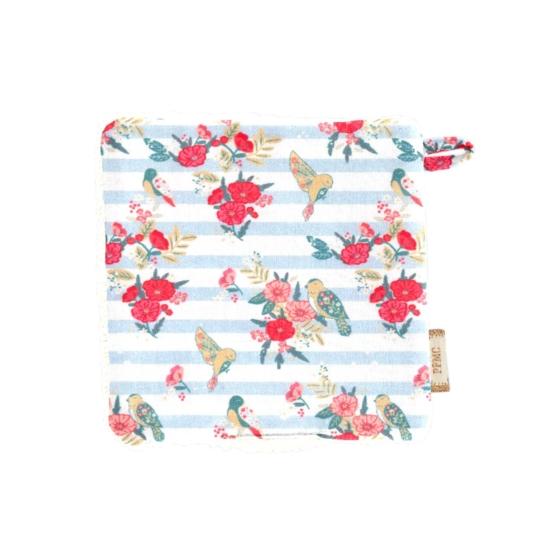 Carré Démaquillant Lavable horizons fleuris