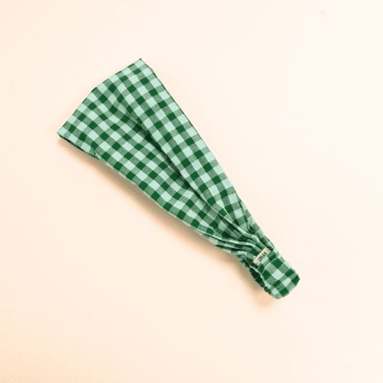 Bandeau fichu Enfant vichy vert menthe