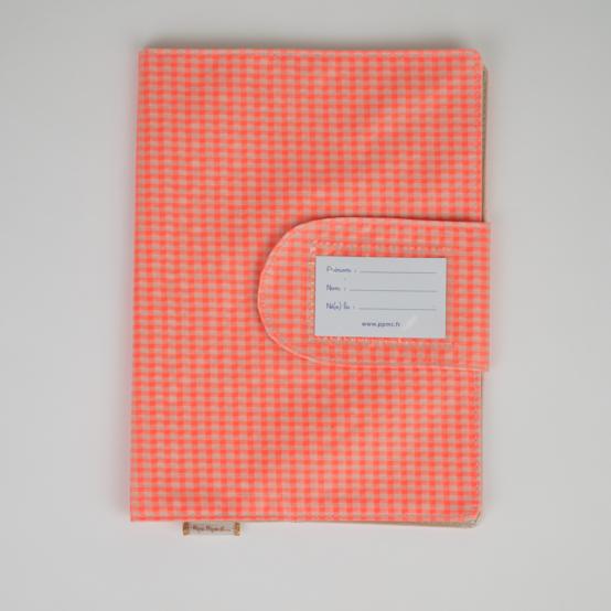 Protège carnet de santé vichy orange fluo