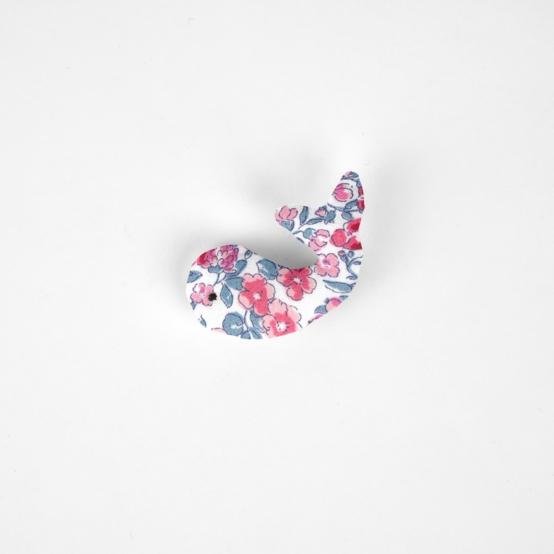 Barrette Baleine rose grenadine