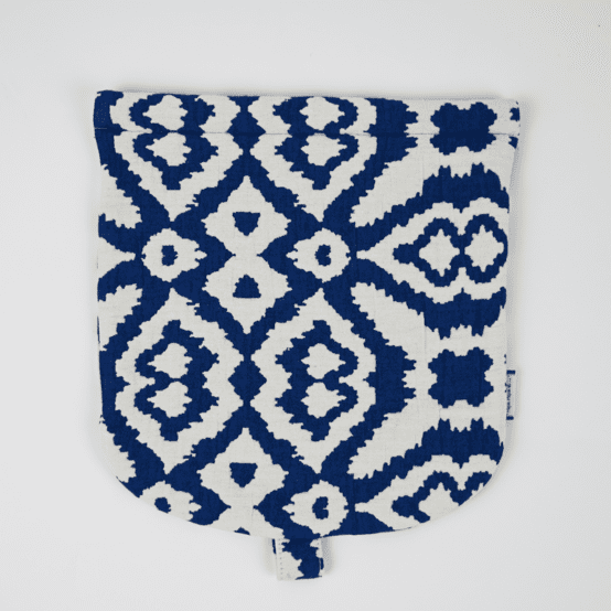 Rabat petite besace jacquard bleu