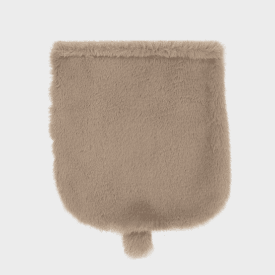 Rabat petite besace fourrure taupe