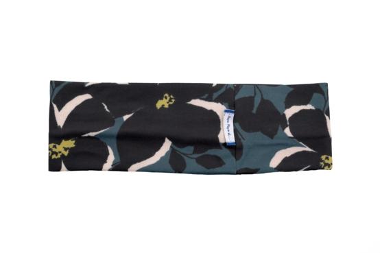 Bandeau jersey fleurs d'ombre