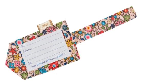 Etiquette bagage mille et une fleurs