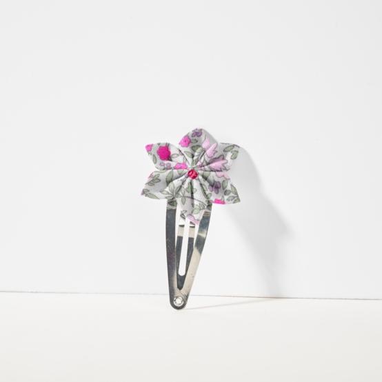 Barrette clic-clac fleur étoile serenade fluo