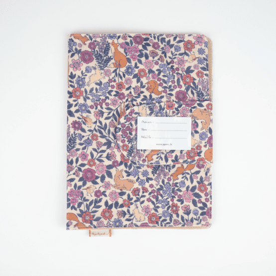 Protège carnet de santé comptine enchantée rose
