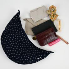 Sac demi lune petit  bulle bronze marine
