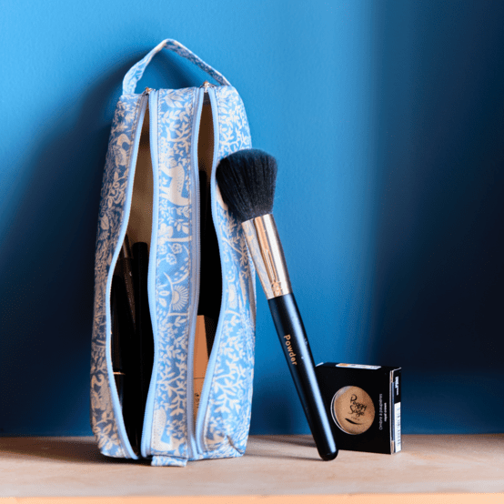 Trousse double compartiment toile de biche