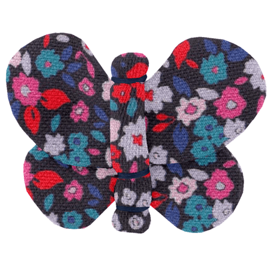 Barrette petit papillon romance fleurie