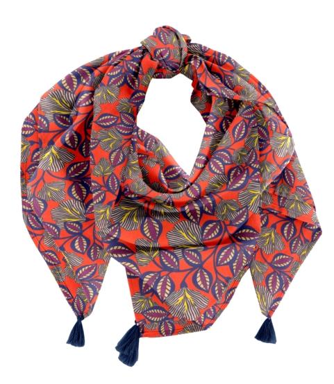Foulard pompon calypso