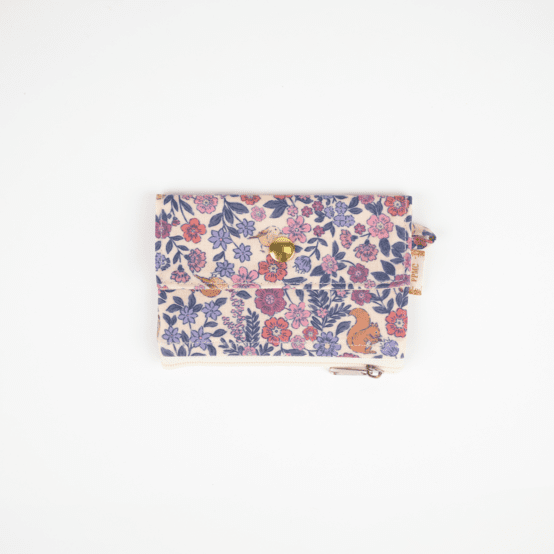Mini pochette porte-monnaie comptine enchantée rose