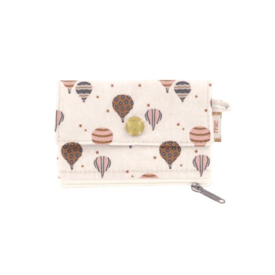 Mini pochette porte-monnaie montgolfiere