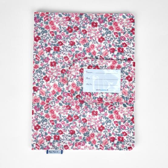 Protège carnet de santé rose grenadine