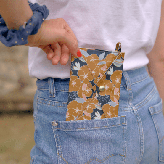 Petite pochette enveloppe coton d'or
