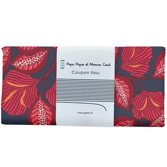 Coupon tissu 50 cm ex2577 calypso bordeaux