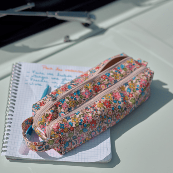 Trousse double compartiment mille et une fleurs