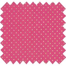 Tissu voile etoile or fuchsia