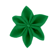 Barrette fleur étoile 4 vert vif
