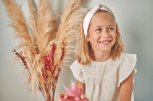 Bandeau Jersey Croisé Enfant rose poudré