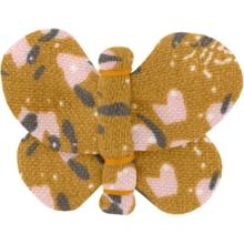 Barrette petit papillon gypso ocre