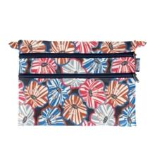Pochette plate Aloïs anémones rayées