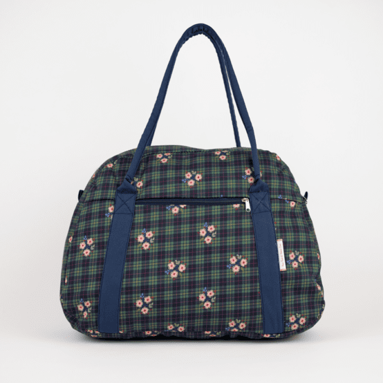 Sac bowling tartan fleuri
