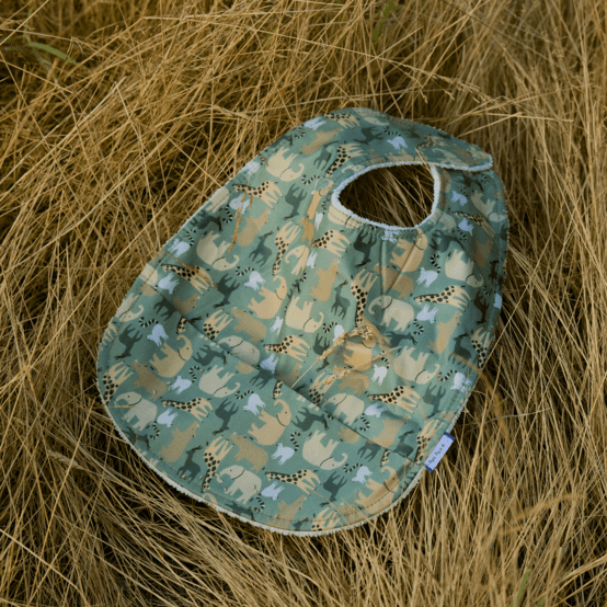 Bavoir tissu plastifié safari kaki
