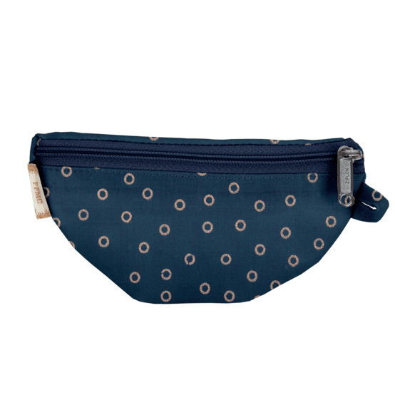 Porte-monnaie banane bulle bronze marine