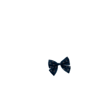 Barrette noeud papillon bulle bronze marine
