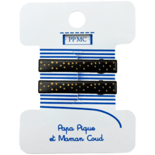 Petite barrette croco noir pailleté