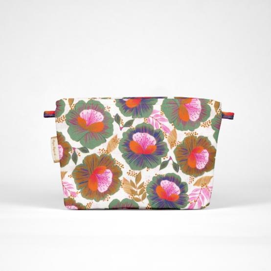 Mini pochette tissu fleur de thé